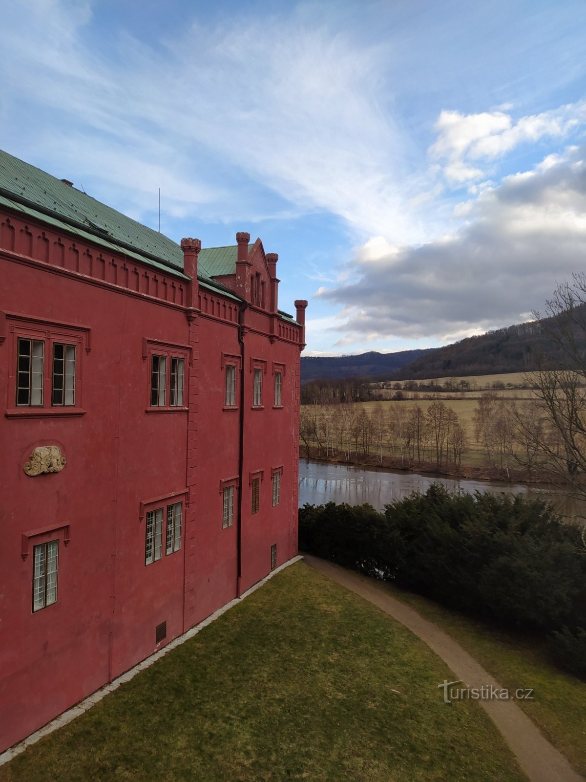 Klášterec nad Ohří - Burg, Blick auf den Fluss