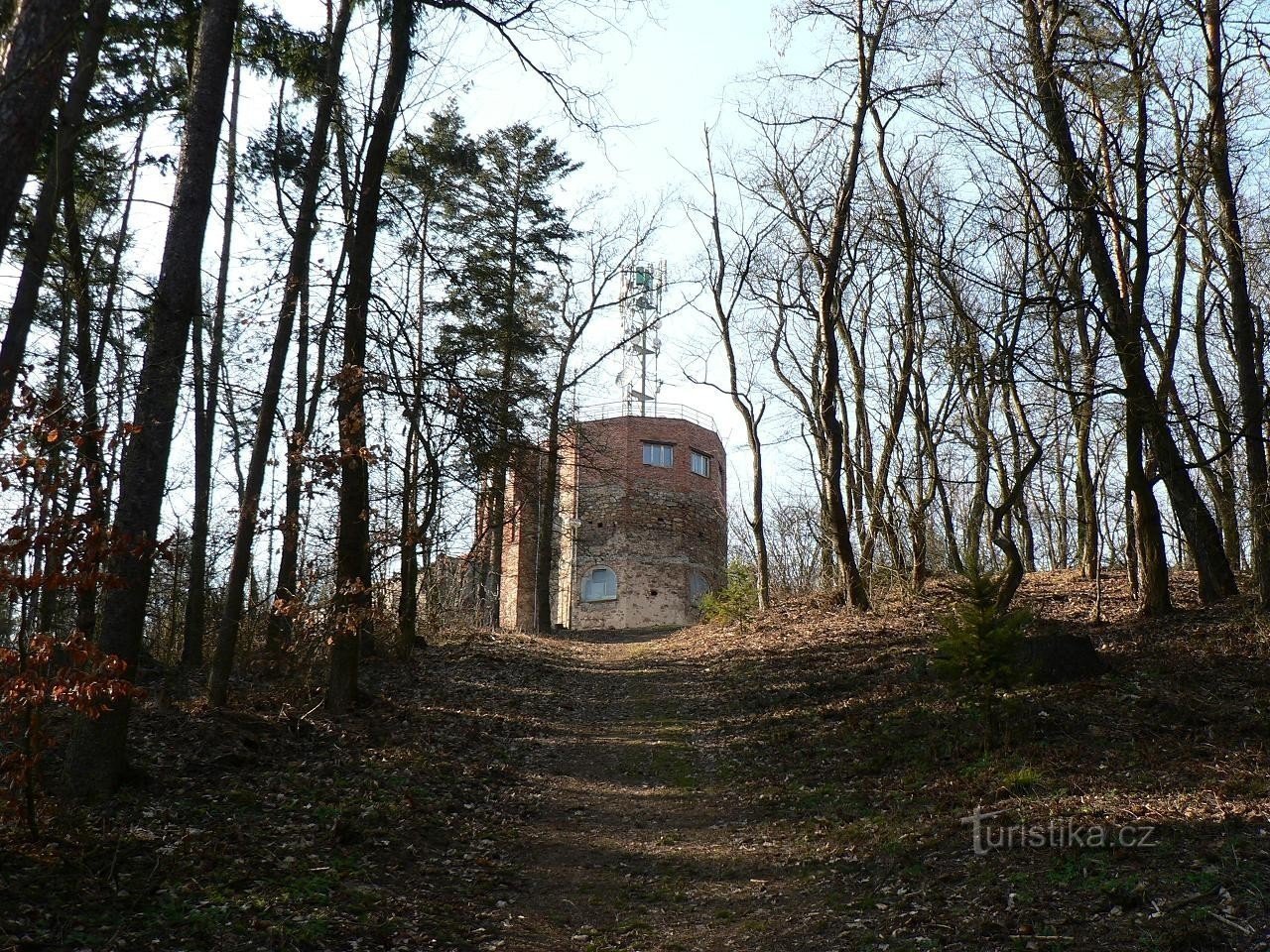 Klatovská Hůrka, widok na wieżę widokową
