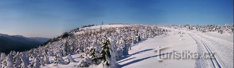 Klínový vrch télen