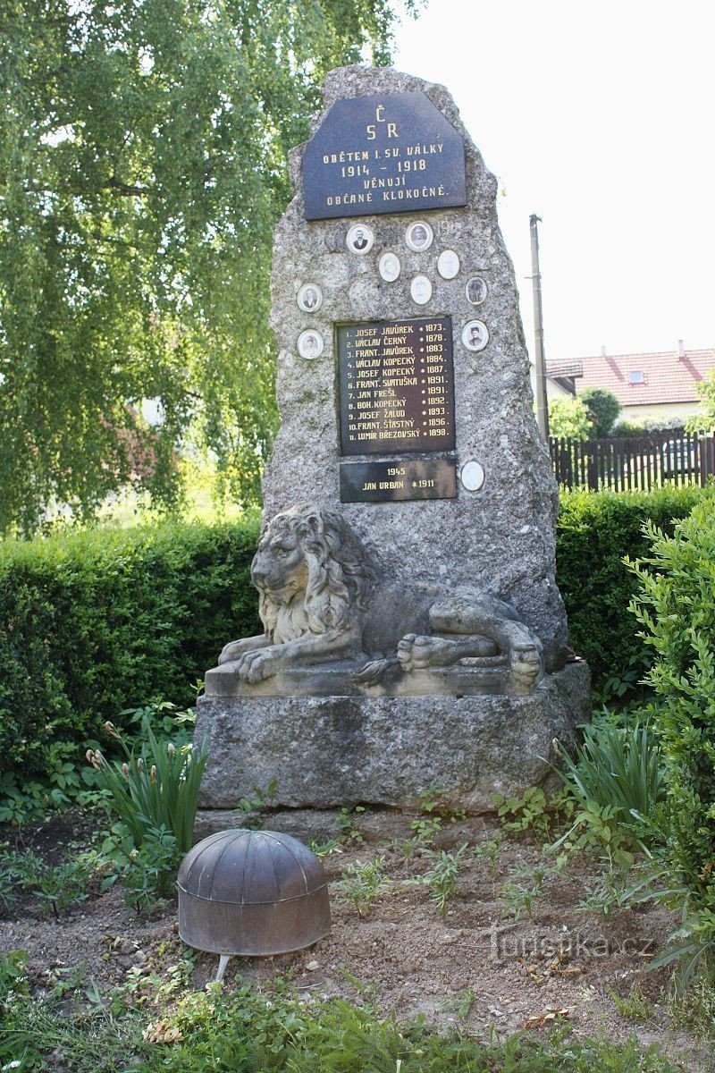 Klokočná - pomnik poległych