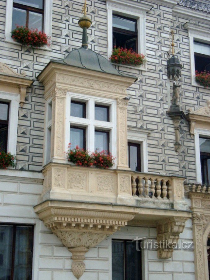 Kolín-novorenesanční Nová radnice z r. 1899-detail-Foto:Ulrych Mir.