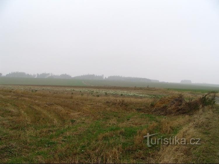 Colline de Varta, vue depuis Dobešov