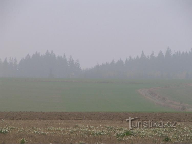 Varta heuvel, uitzicht vanaf Dobešov