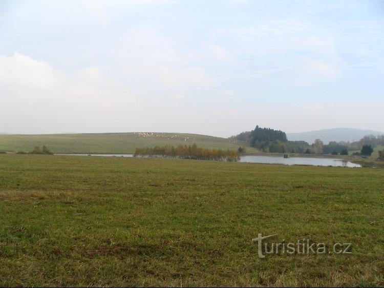 Vinohrady Hill, i forgrunden et kunstvandingsreservoir