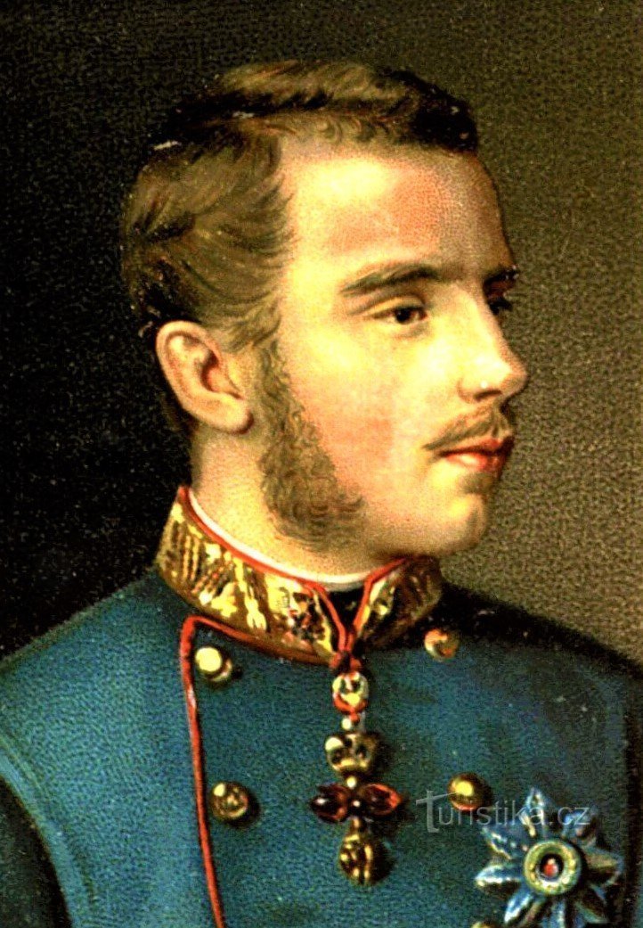 Il principe ereditario Rodolfo in un dipinto a olio d'epoca