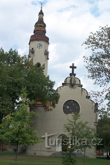 Kerk van de Tsjechoslowaakse Hussietenkerk in Duchcov