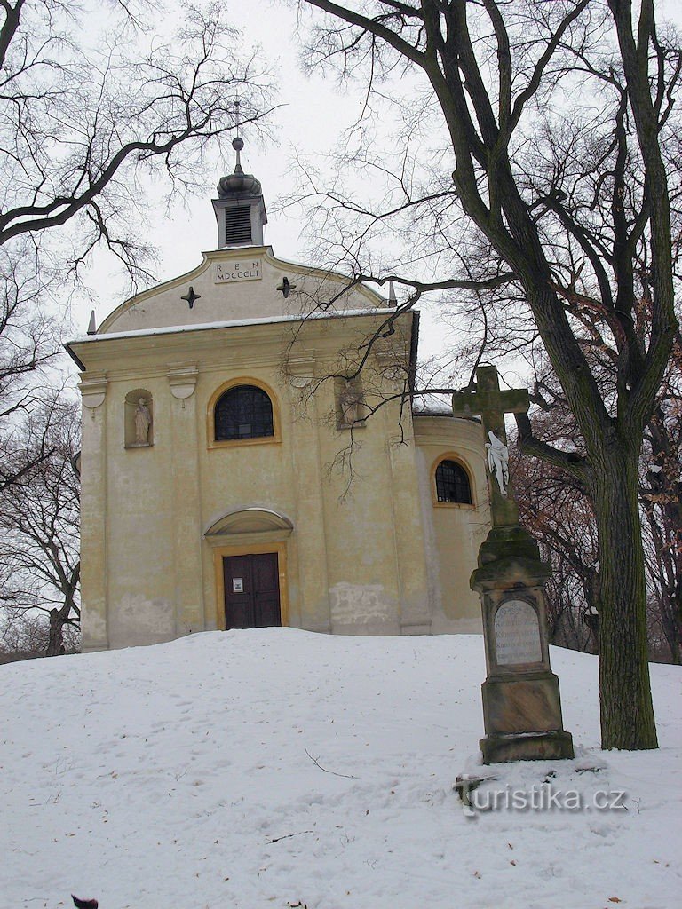 Église au-dessus de Klobouky