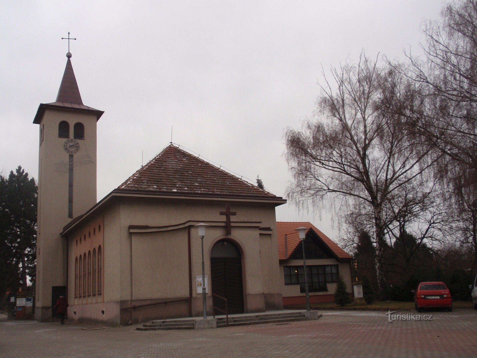 Kyrkan av Ascension of St. Korsar i Brno-Slatina