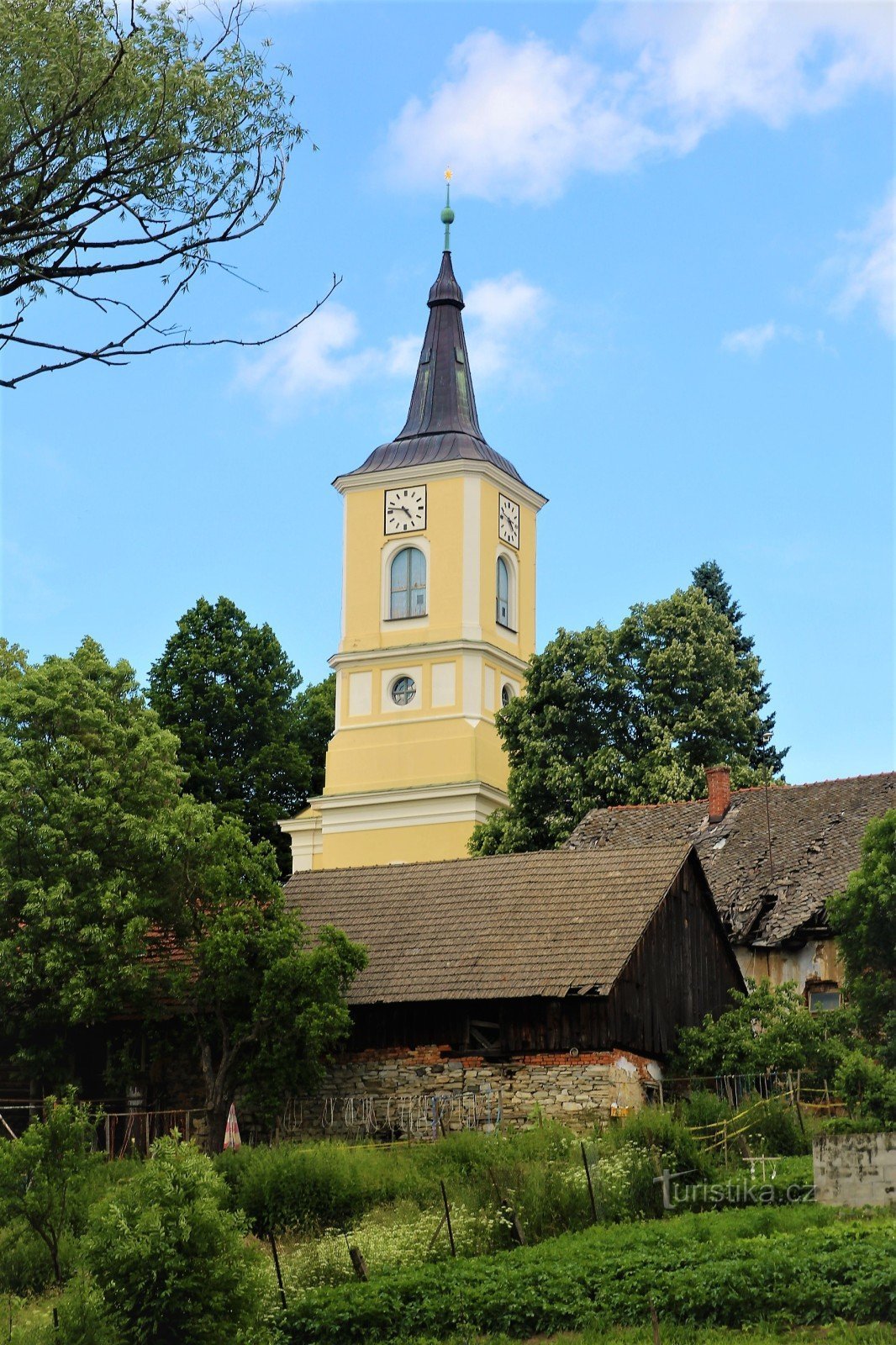 The church as seen from Hodonínka