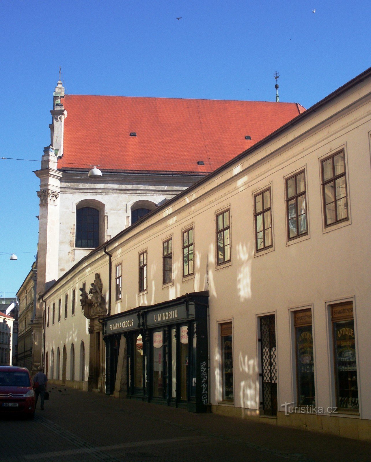 Kirche und Kloster in der Minoritů-Straße