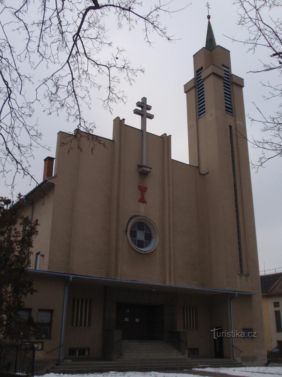 Frälsarens kyrka Tjeckoslovakiska Hussitekyrkan i Brno-Židenice