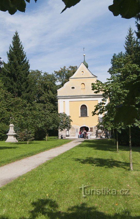 Pyhän kirkko Barbory ​​Jiráský sadyssa