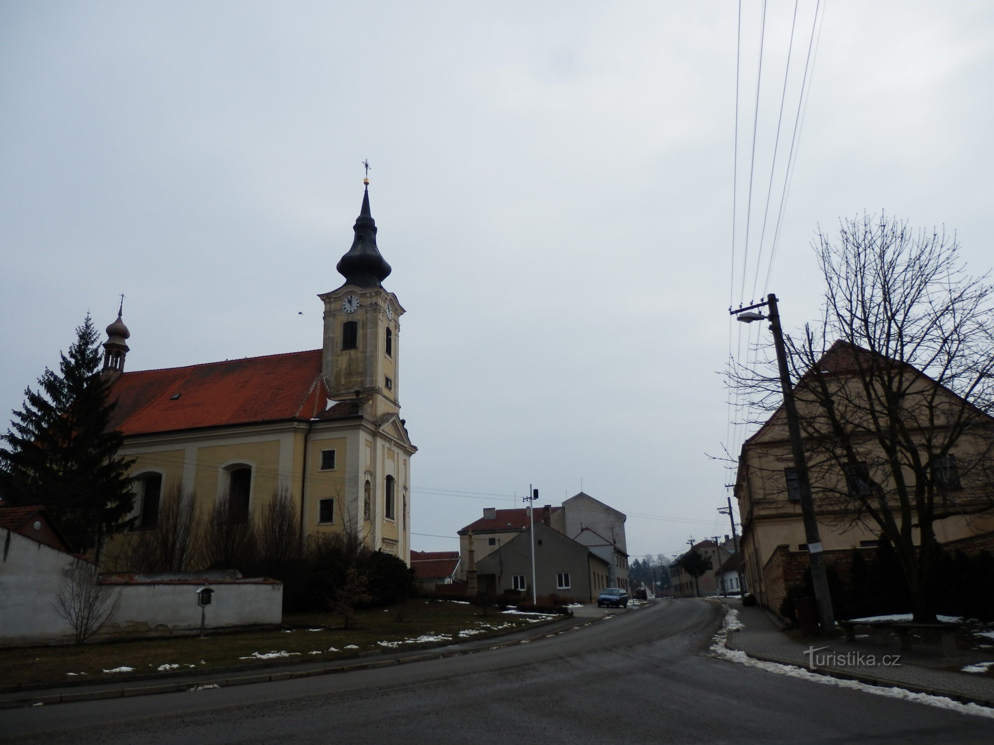 Kerk van St. Jakub Větší en Matouš in Nové Hvězdlice