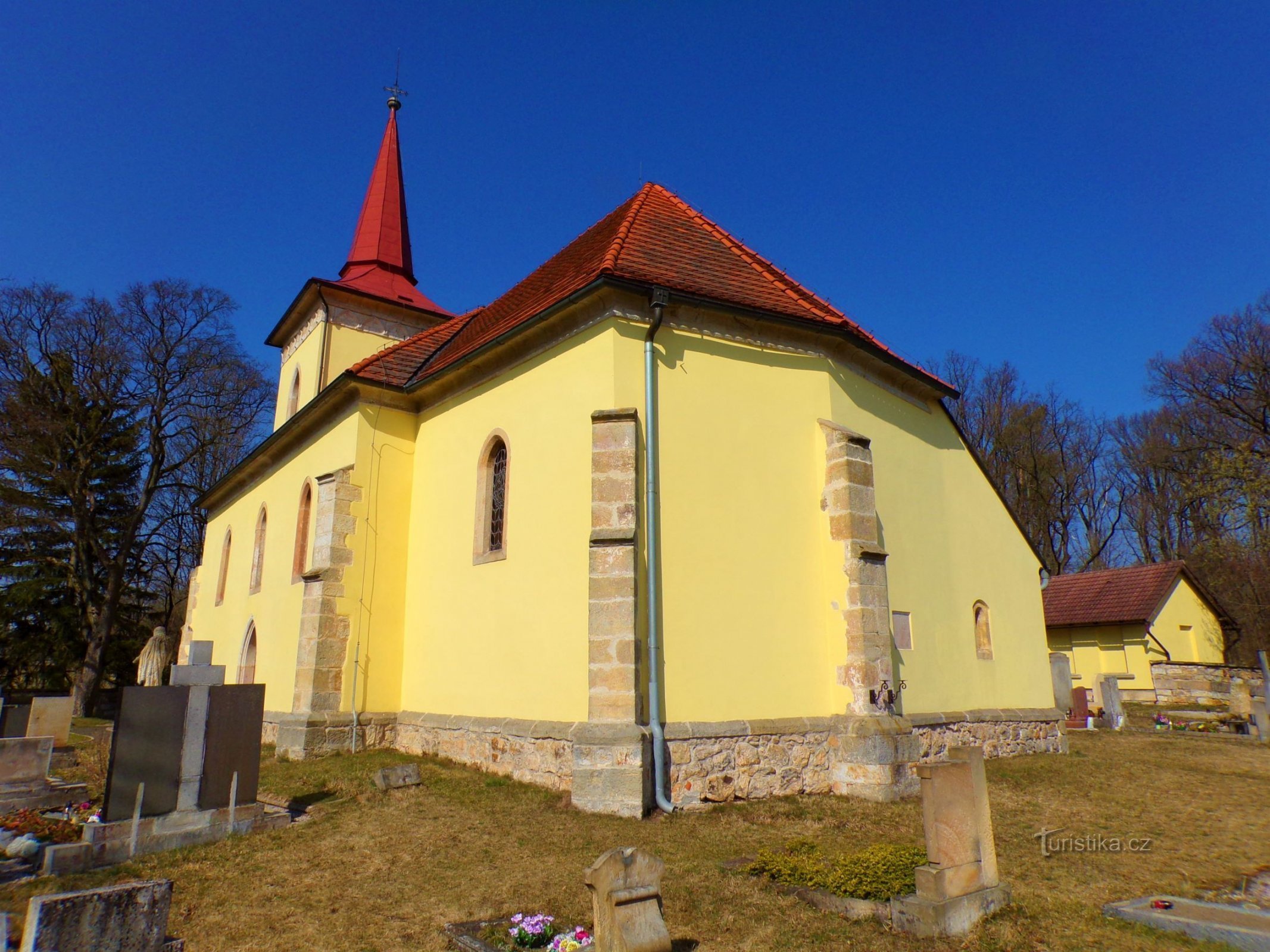 Kirken St. Jakob den Store og St. Ondřej (Červená Třemešná, 25.3.2022/XNUMX/XNUMX)