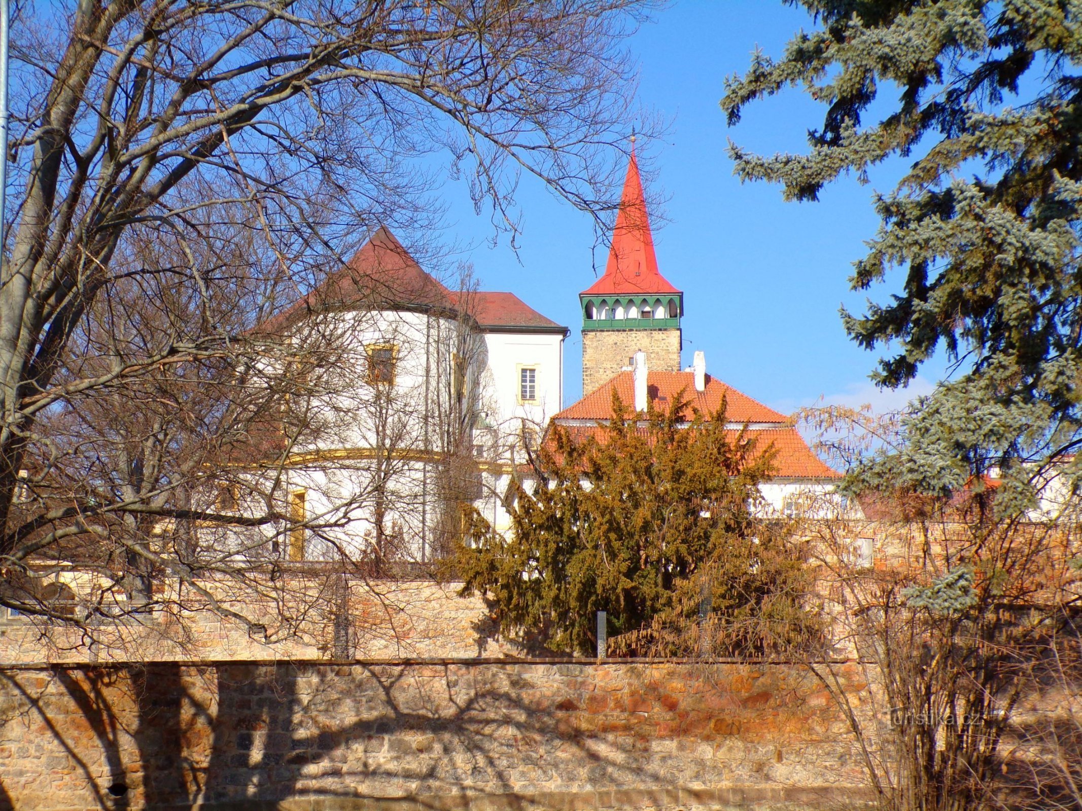 Kirche St. Jakub Většího, Valdická brána und Erzdiakonie (Jičín, 3.3.2022)