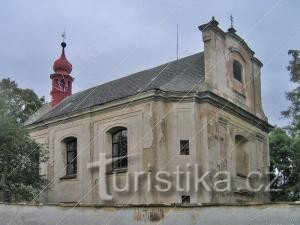 kirken St. Johannes Døberen - udsigt fra vejen