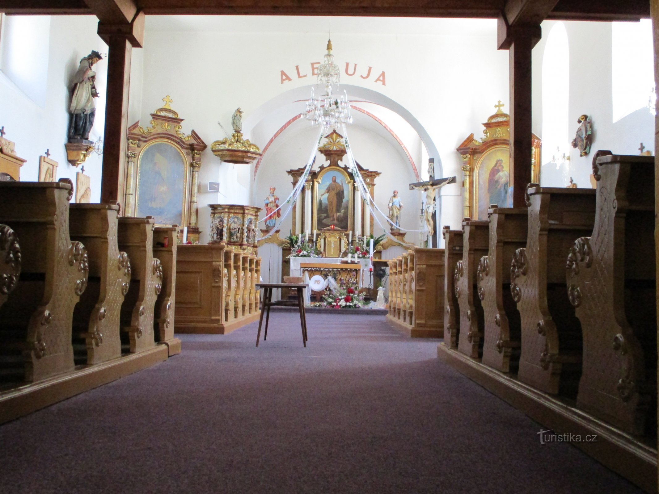 Igreja de S. João Batista (Rtyne em Podkrkonoší, 5.6.2019 de julho de XNUMX)