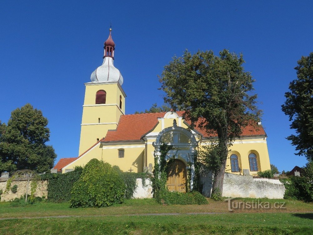 igreja de st. Martin em Chelčice, na Boêmia do Sul