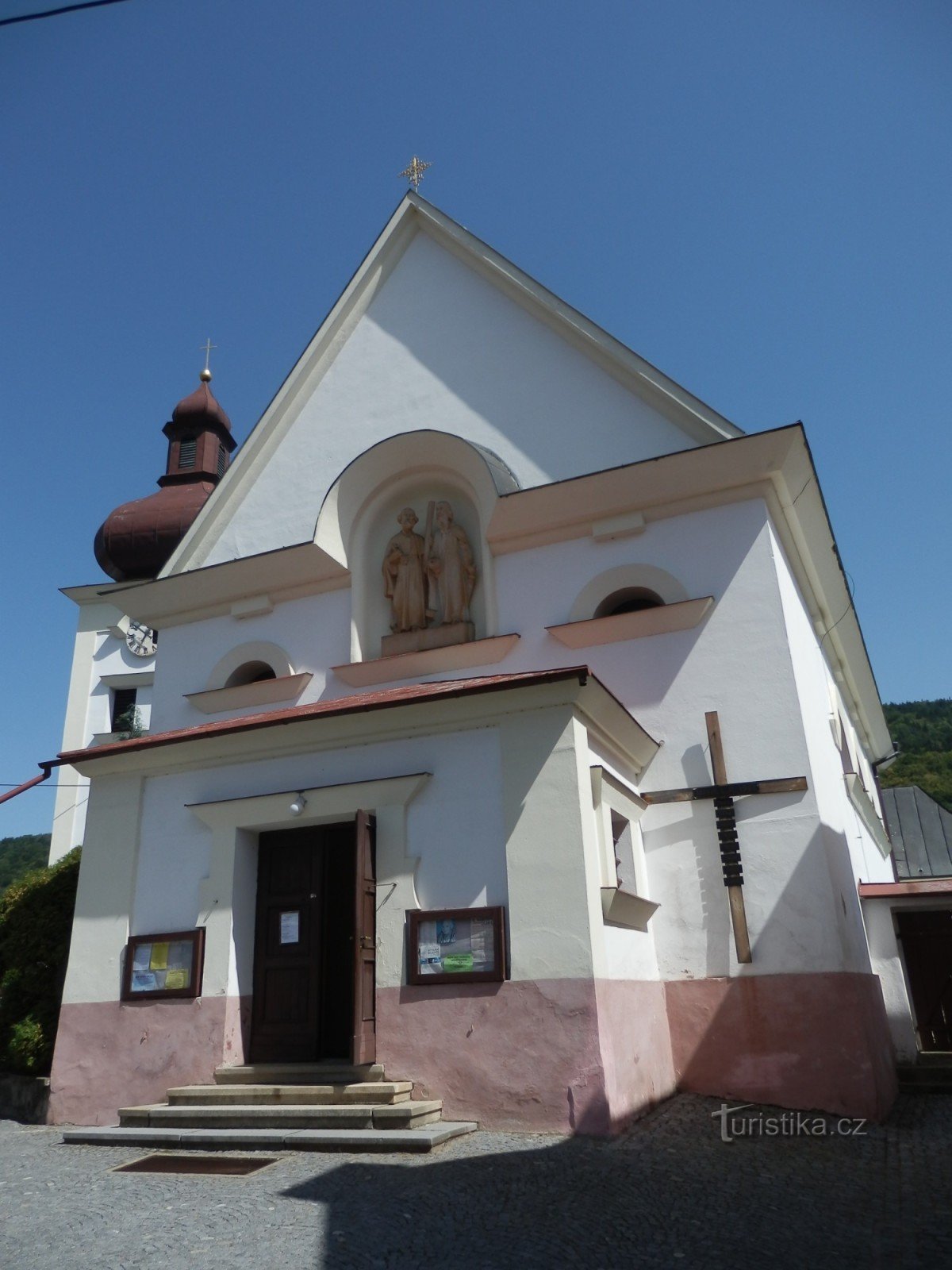 templom Szent Péter és Pál Štěpánov nad Svratkouban