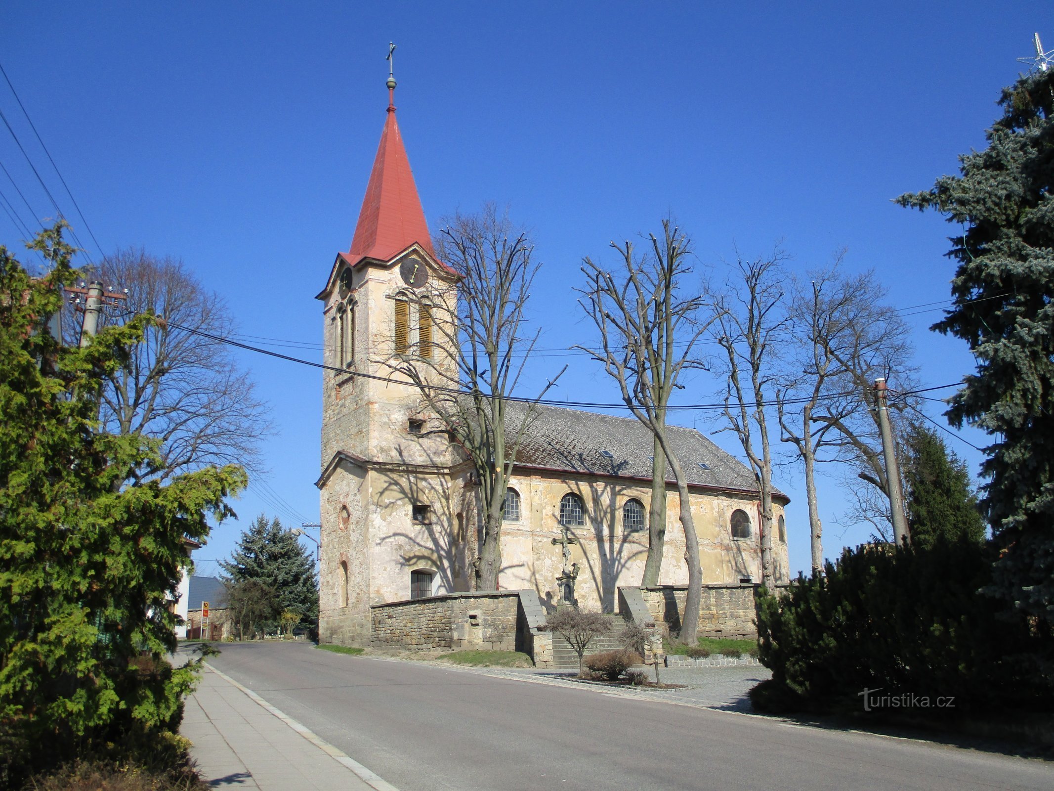 Kerk van St. Prokop (Hořiněves, 2.4.2020 april XNUMX)