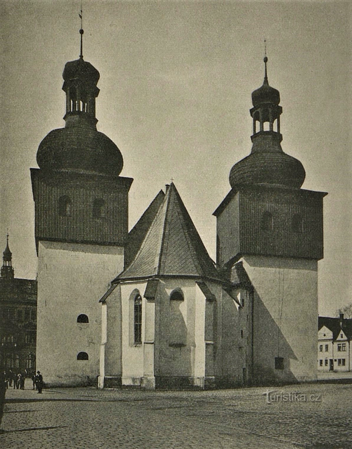 Kerk van St. Vavřine in Náchod in het 1e decennium van de 20e eeuw