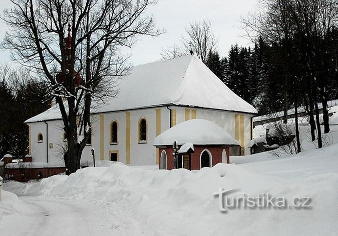 kostel Sv. Vintíře a  pramen