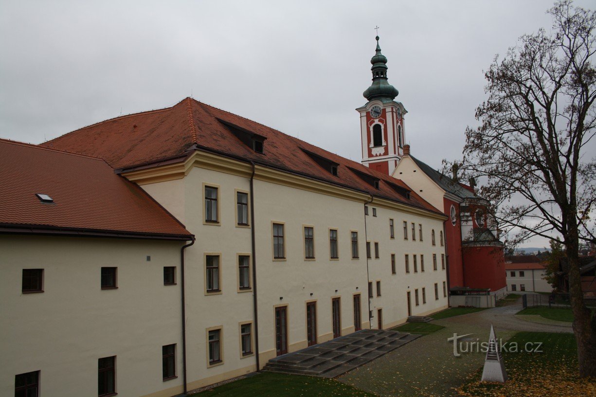 Church in the town of Pacov