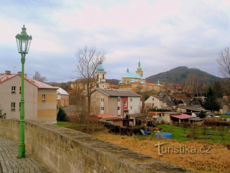 The church from the old bridge