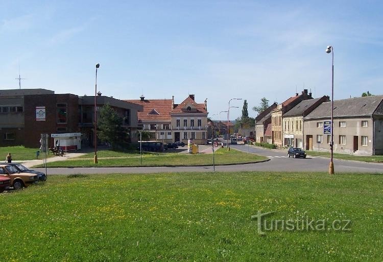 Kostelec na Hané: Square in Kostelec na Hané.