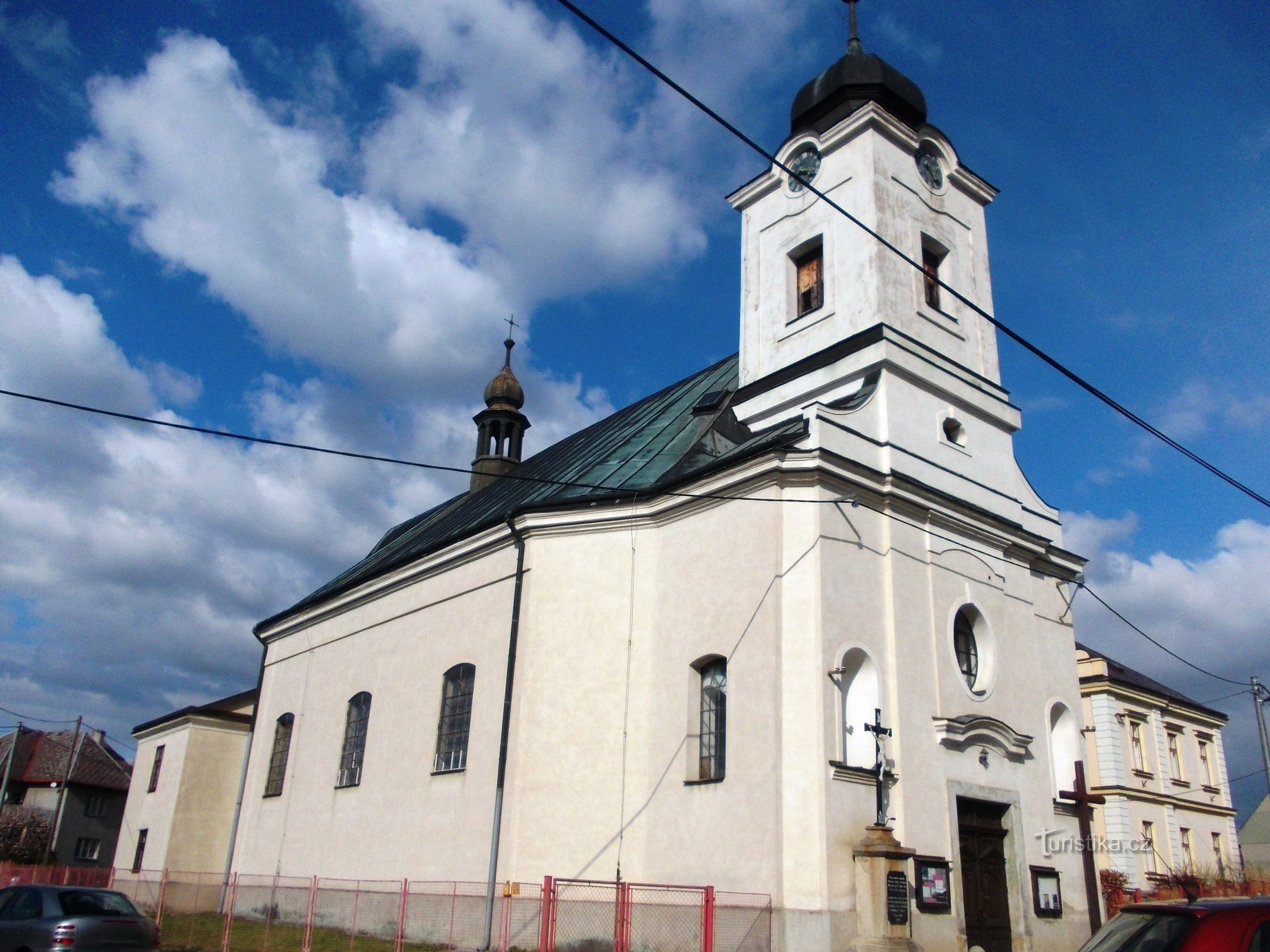 biserica sf. Barbory ​​​​în satul Choryně