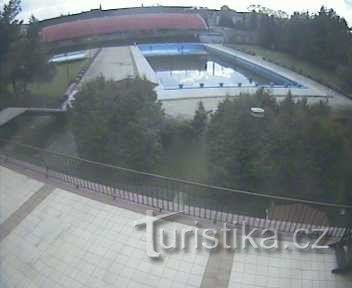 Olomouc zwembad - foto van webcamera