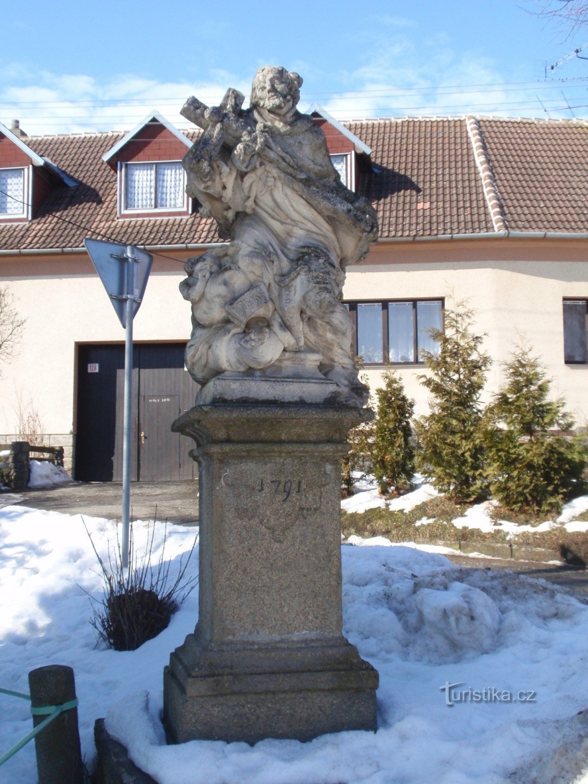 Kožichovice - Statue des hl. Jan Nepomuký