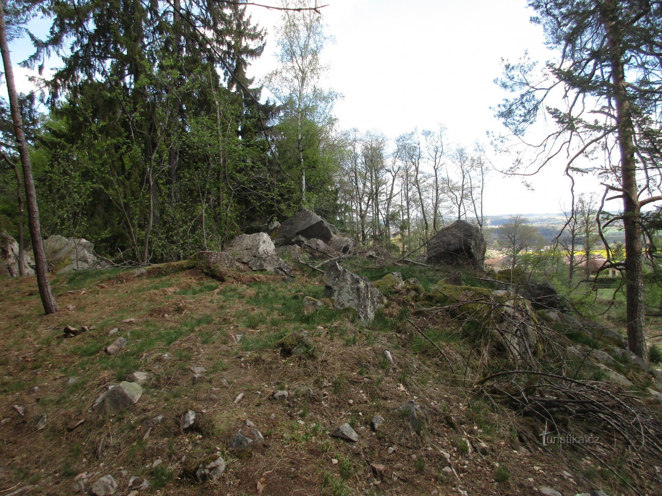 Kozičín rocks from above