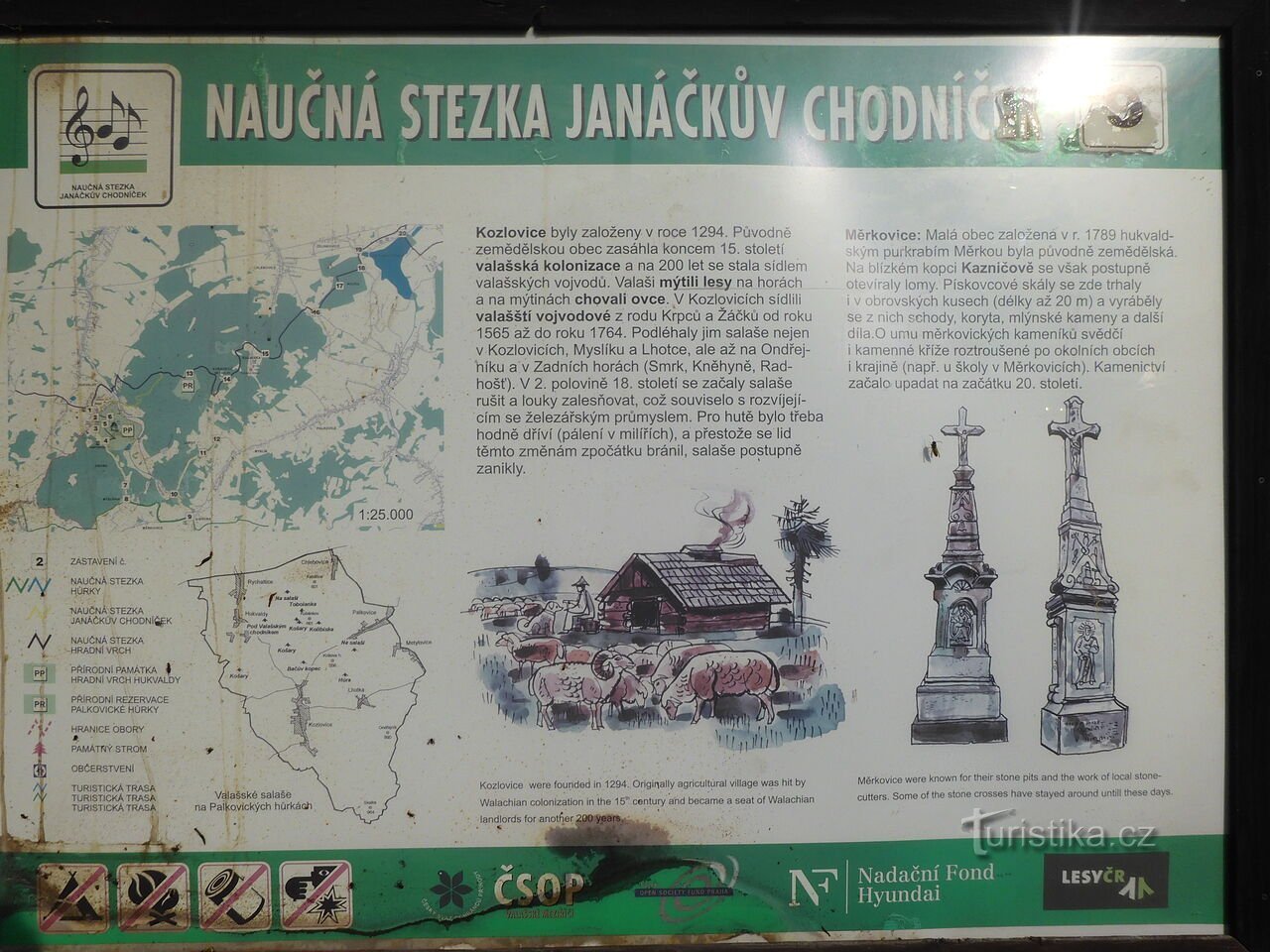 Kozlovice sziklakibúvása.