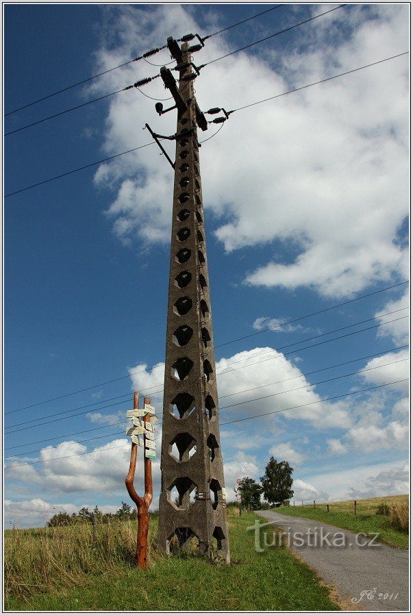 Kozlovský wzgórze, rozwidlenie pod szczytem