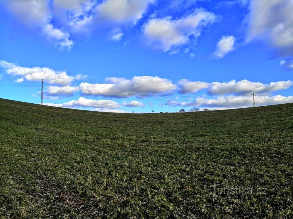 A paisagem ao redor do mirante Smetana.