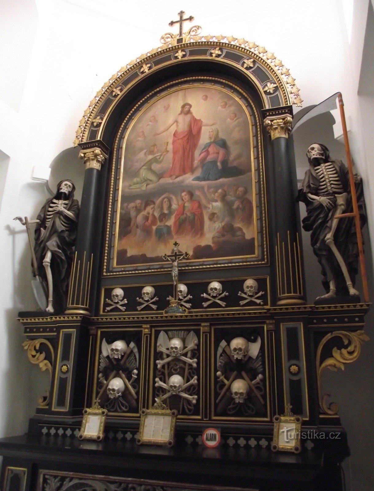 Králíky - All Souls' Chapel with skeletons