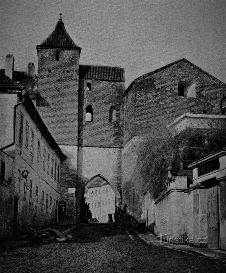 Das Schlesische Tor von Královéhradeck kurz vor seinem Abriss