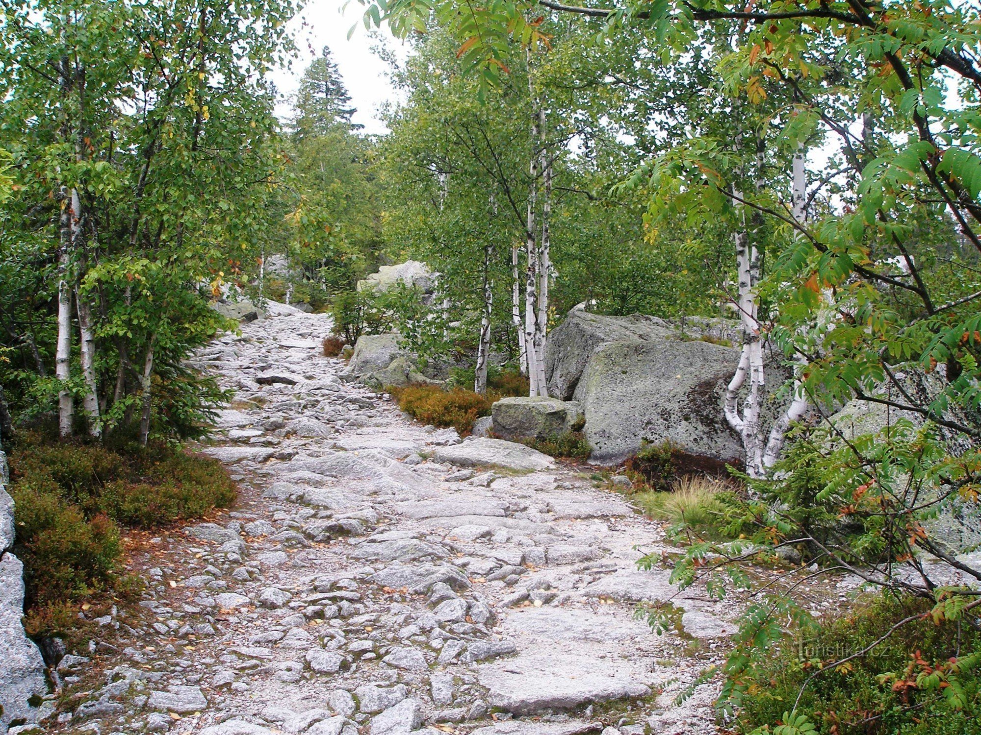 Красивая каменная дорожка у каменного моря