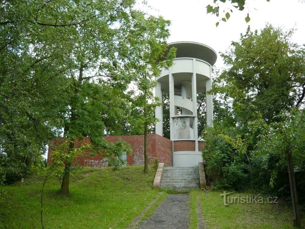 De uitkijktoren van Kratochvíl in Roudnice nad Labem - 15.7.2009