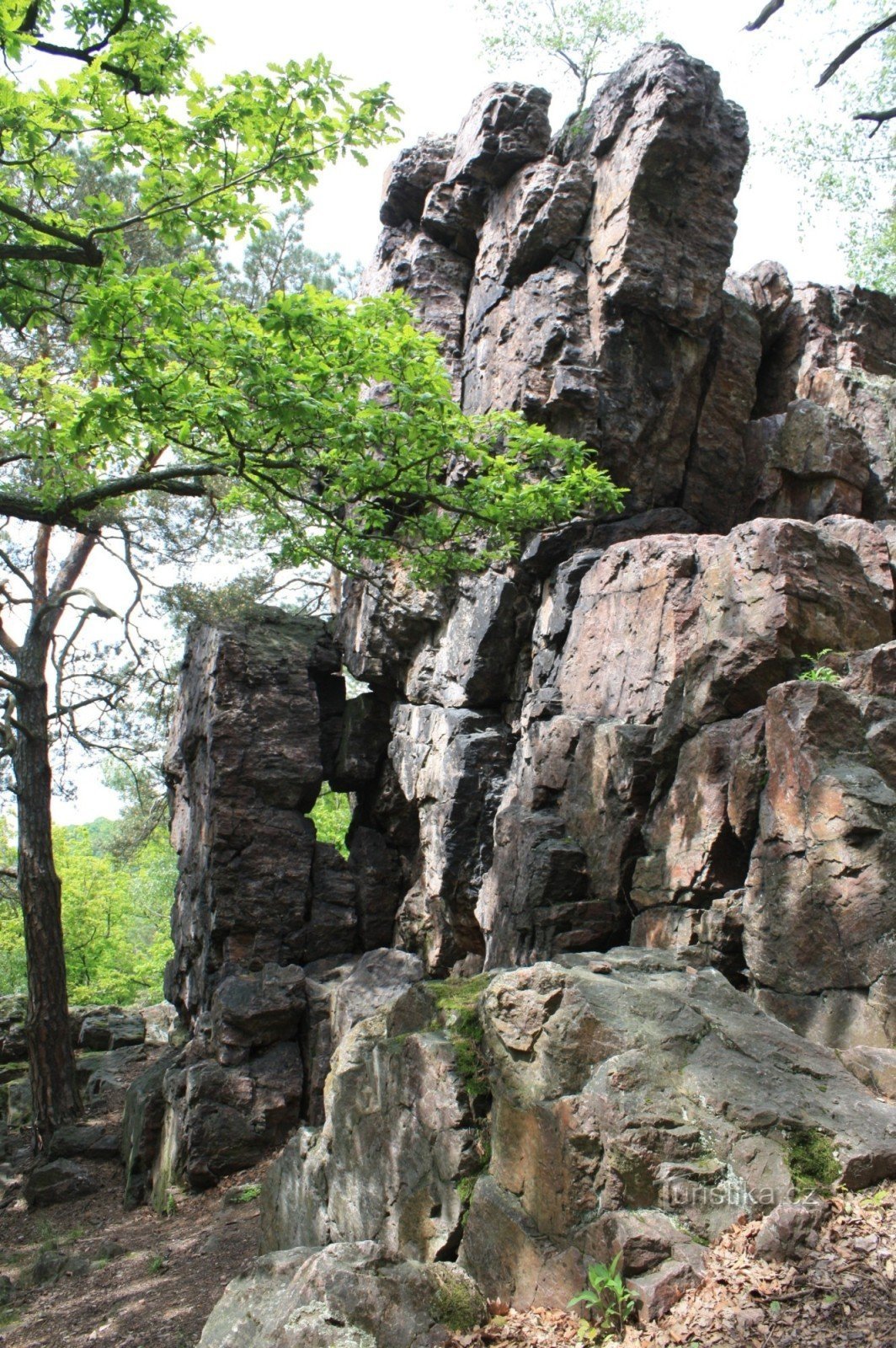 Rocas de cuarzo en la parte de la Gran Roca