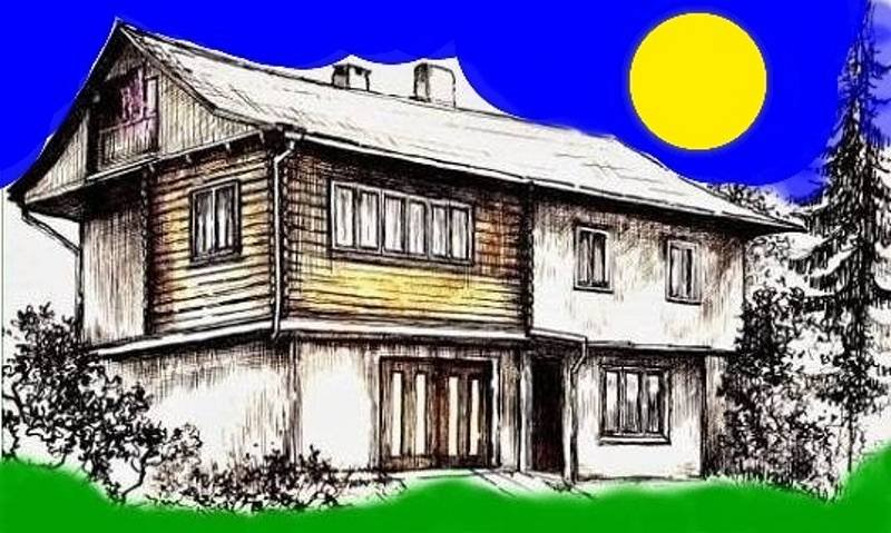 Kresba - chalupa pod Sedlem