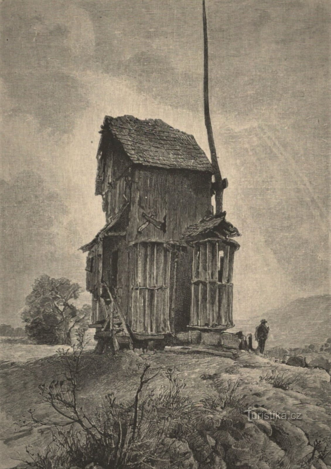 Tekening van de Doblnice-molen uit de tweede helft van de 2e eeuw