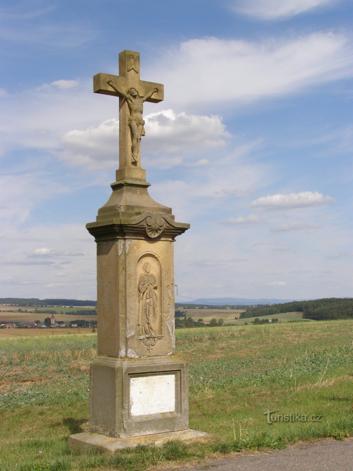 croix à Chotěborek - point de vue