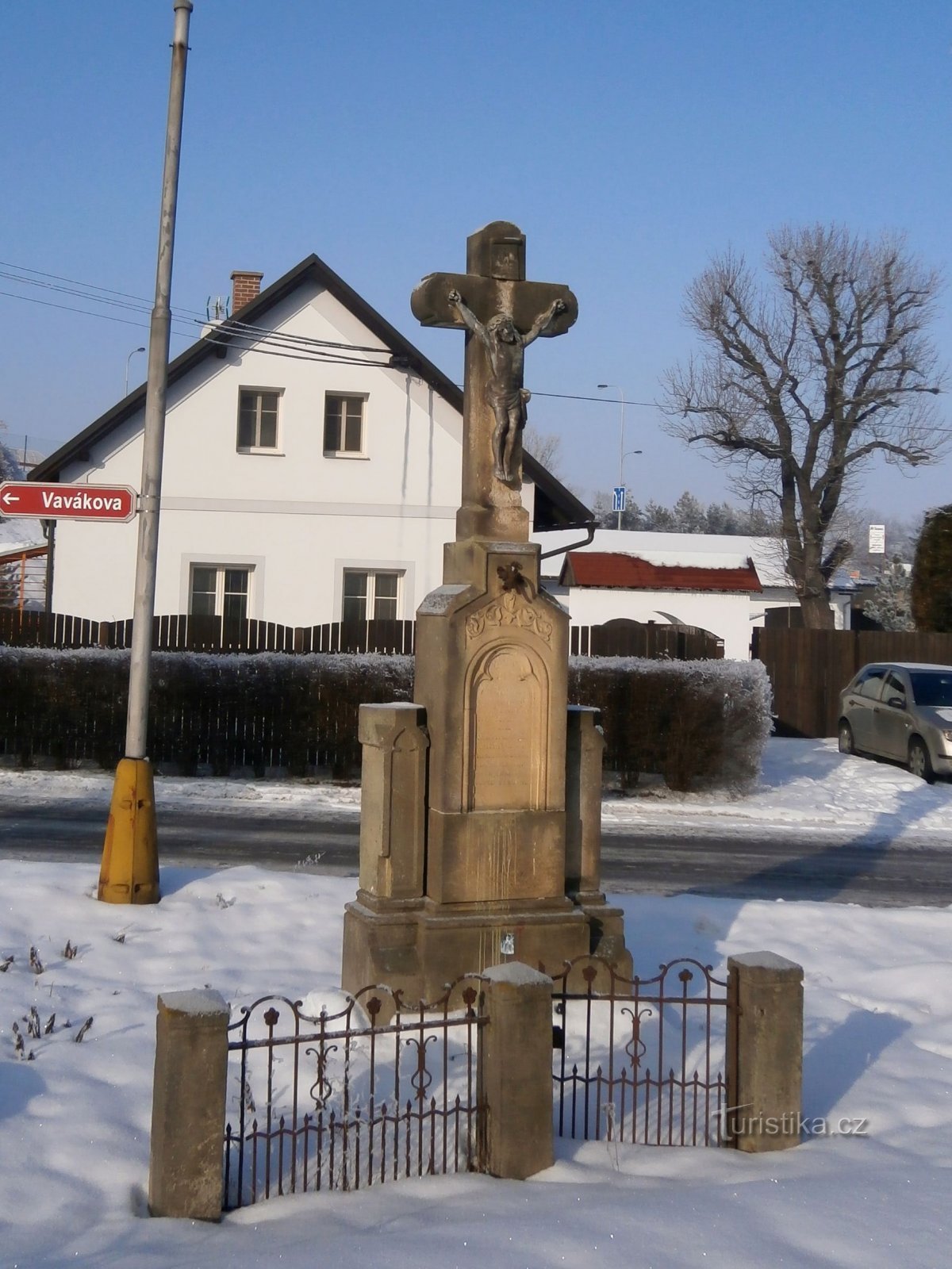 Kreuz in der Kladská-Straße (Hradec Králové, 19.1.2017)