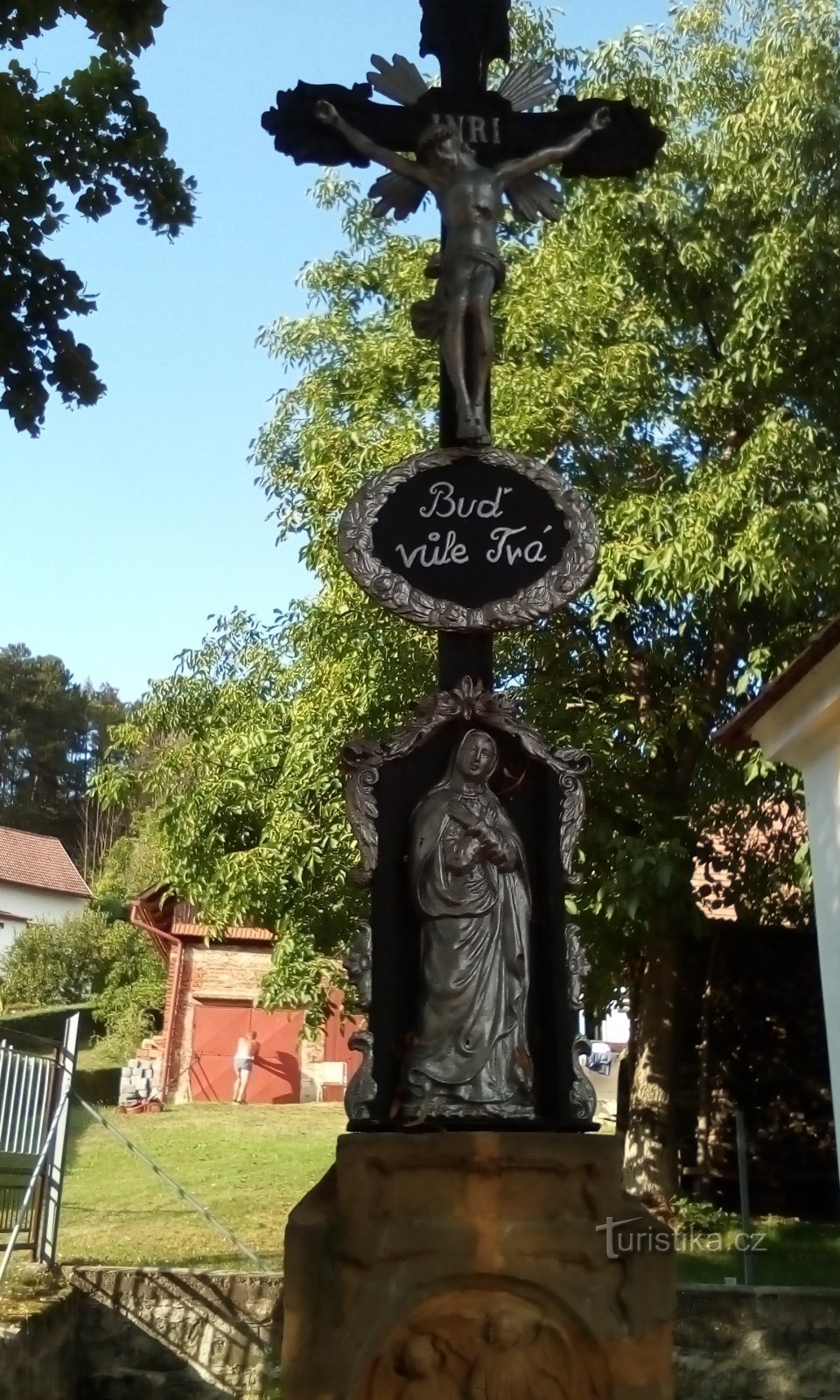 Křížek em Podhořany perto de Nové Hradů