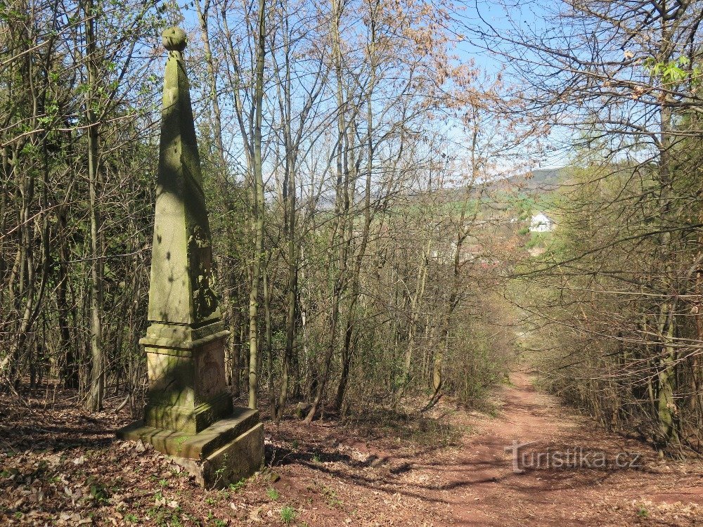 el camino de la cruz conecta Jaroměřice con Kalvária