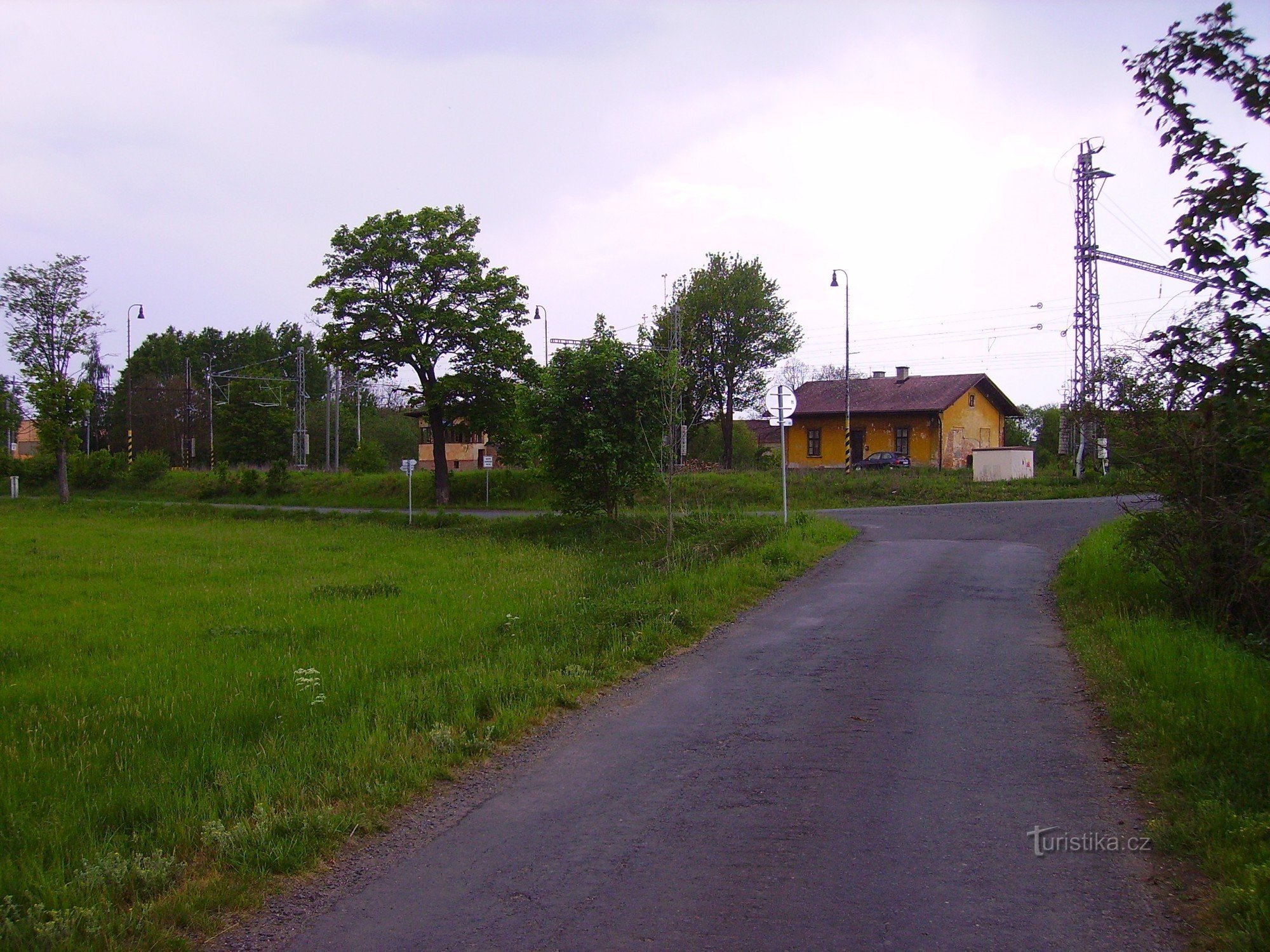 пересечение велосипедных маршрутов в Тршнице