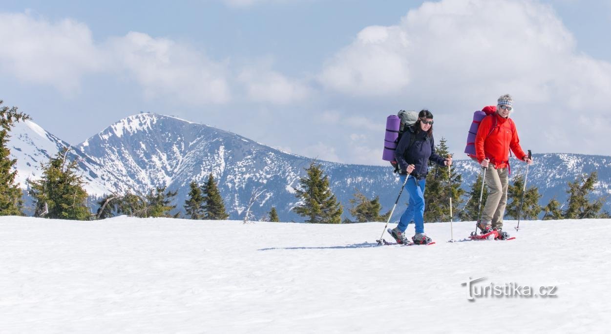 Krkonoše op sneeuwschoenen