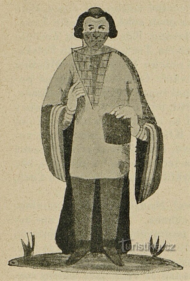Літописець Косма на зображенні з Будишинського рукопису свого літопису